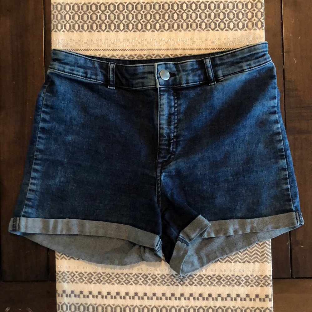 H&M High Waisted Stretch Jean Shorts